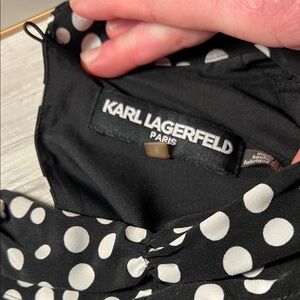 Karl Lagerfeld Black Dress with White Dots
